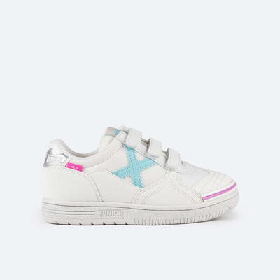 Zapatilla de fútbol sala MUNICH G3 Kid VCO para niño/a blanco
