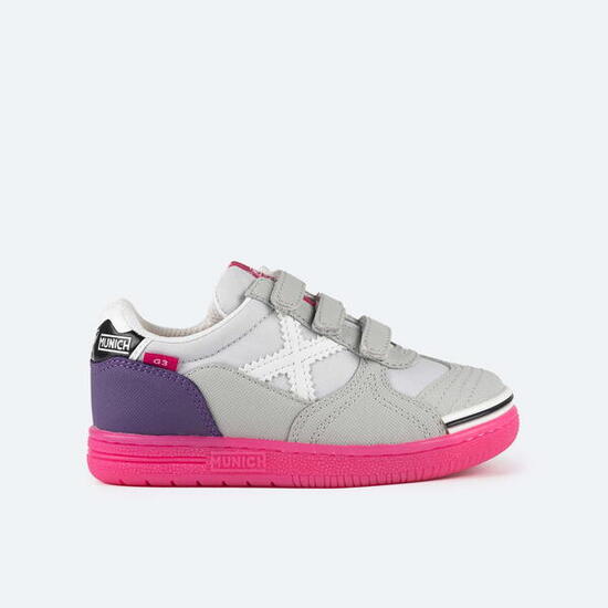Zapatilla de fútbol sala MUNICH G3 Kid VCO para niño/a gris