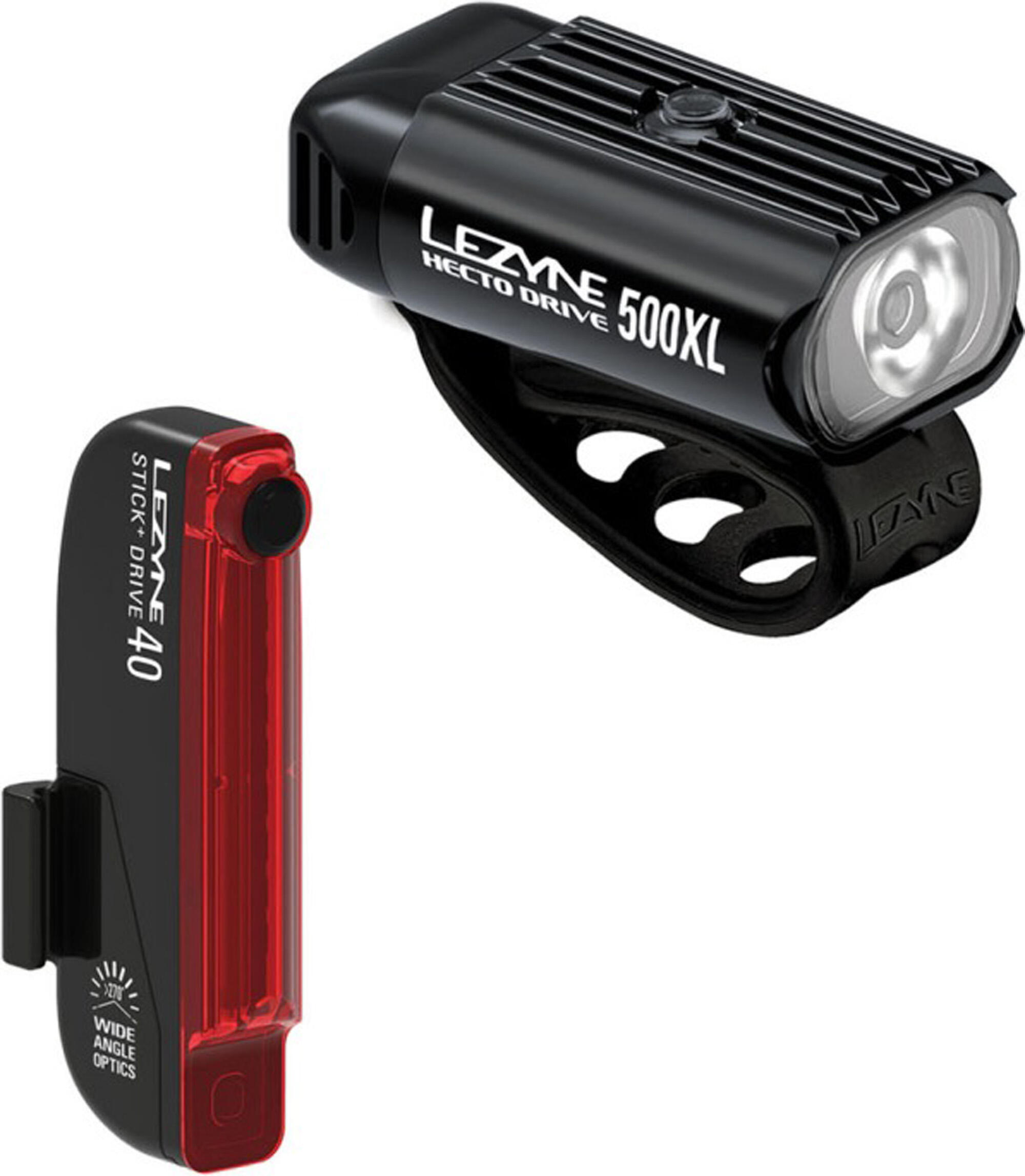 LEZYNE Coppia di luci per bici Hecto Drive 500XL / Stick+ Drive V2