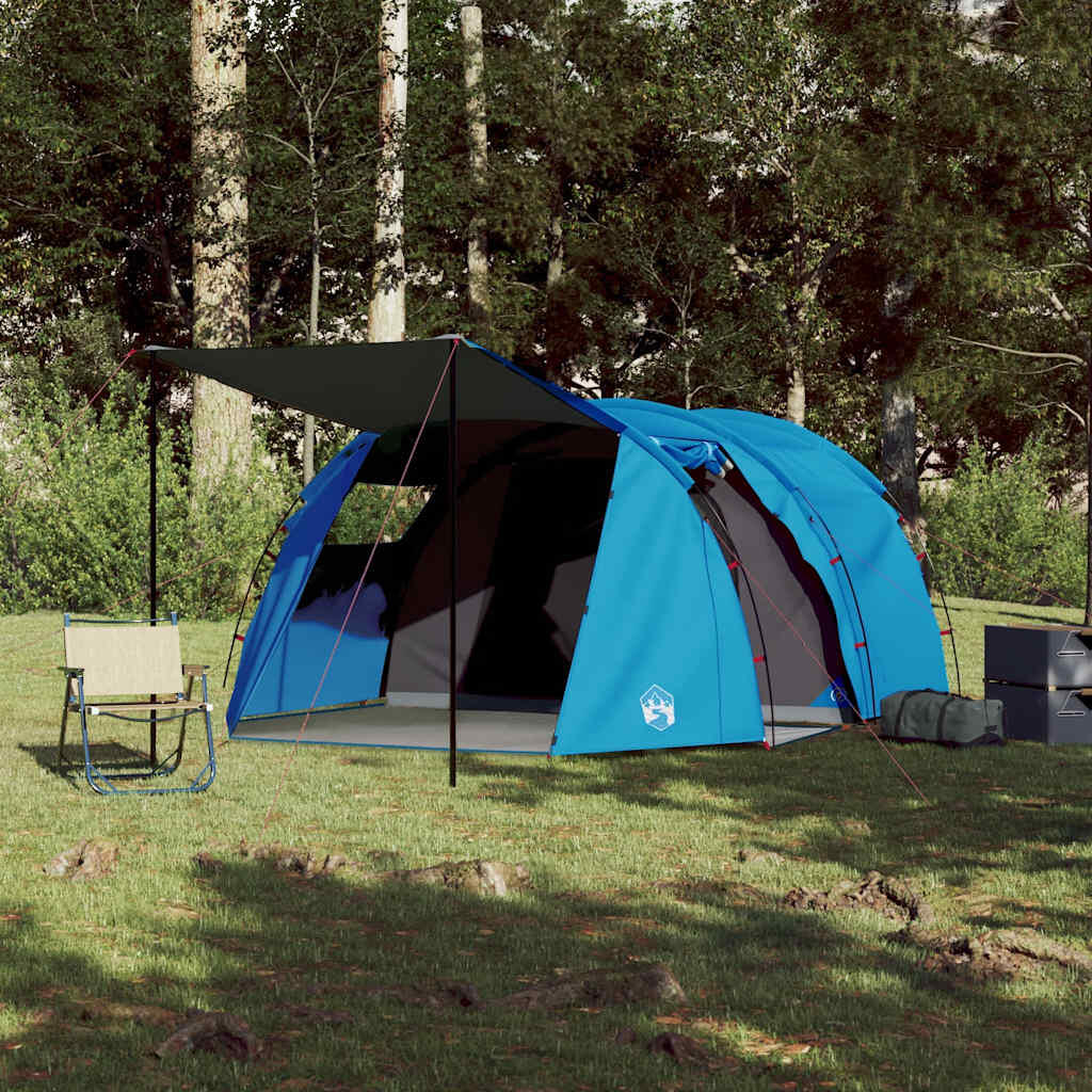 Tente tunnel VidaXL 4 personnes imperméable bleue 3/7