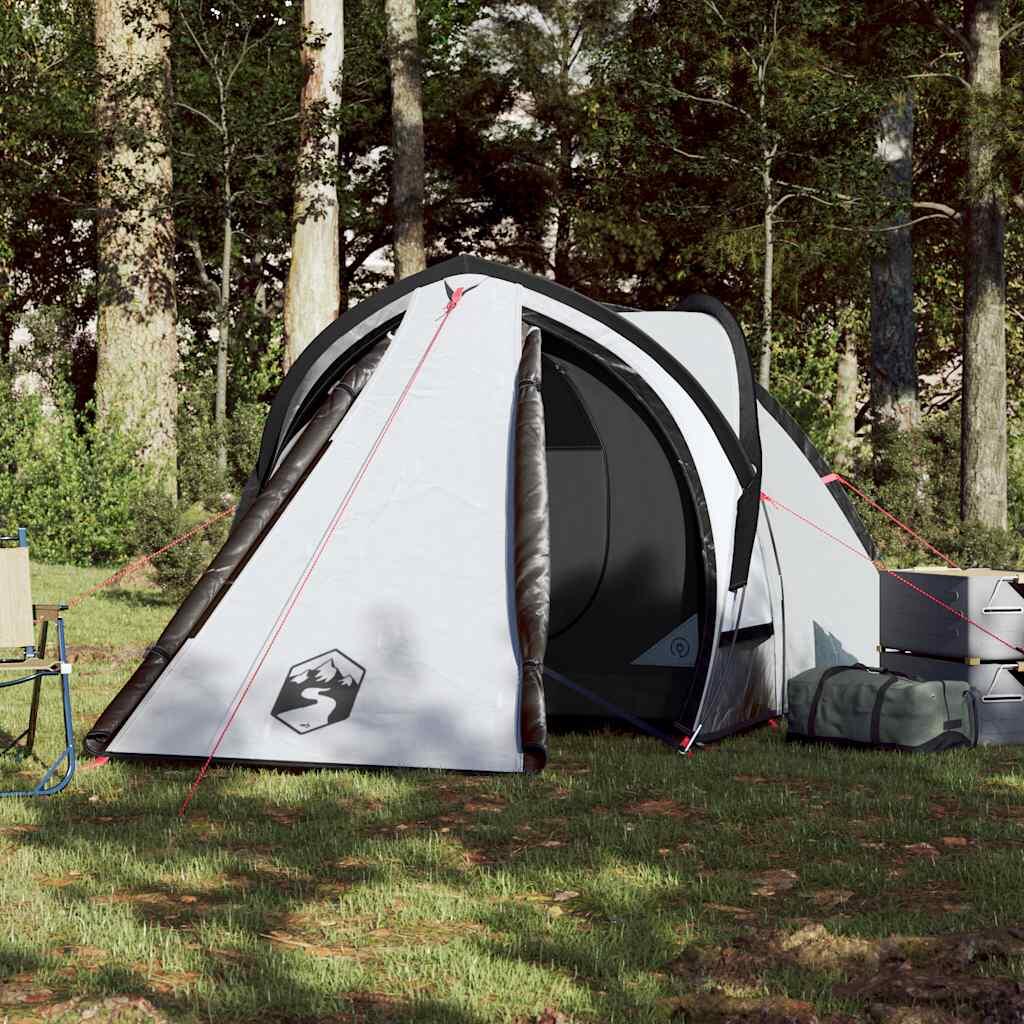 VidaXL Tente Dôme 2 Personnes - Imperméable et Occultante Blanche 3/7