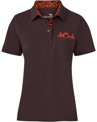Damen Poloshirt Waldtier-Detail
