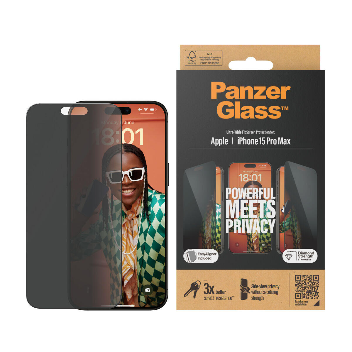 Film Protecteur pour Téléphone Portable Panzer Glass P2812 Transparent 3/4