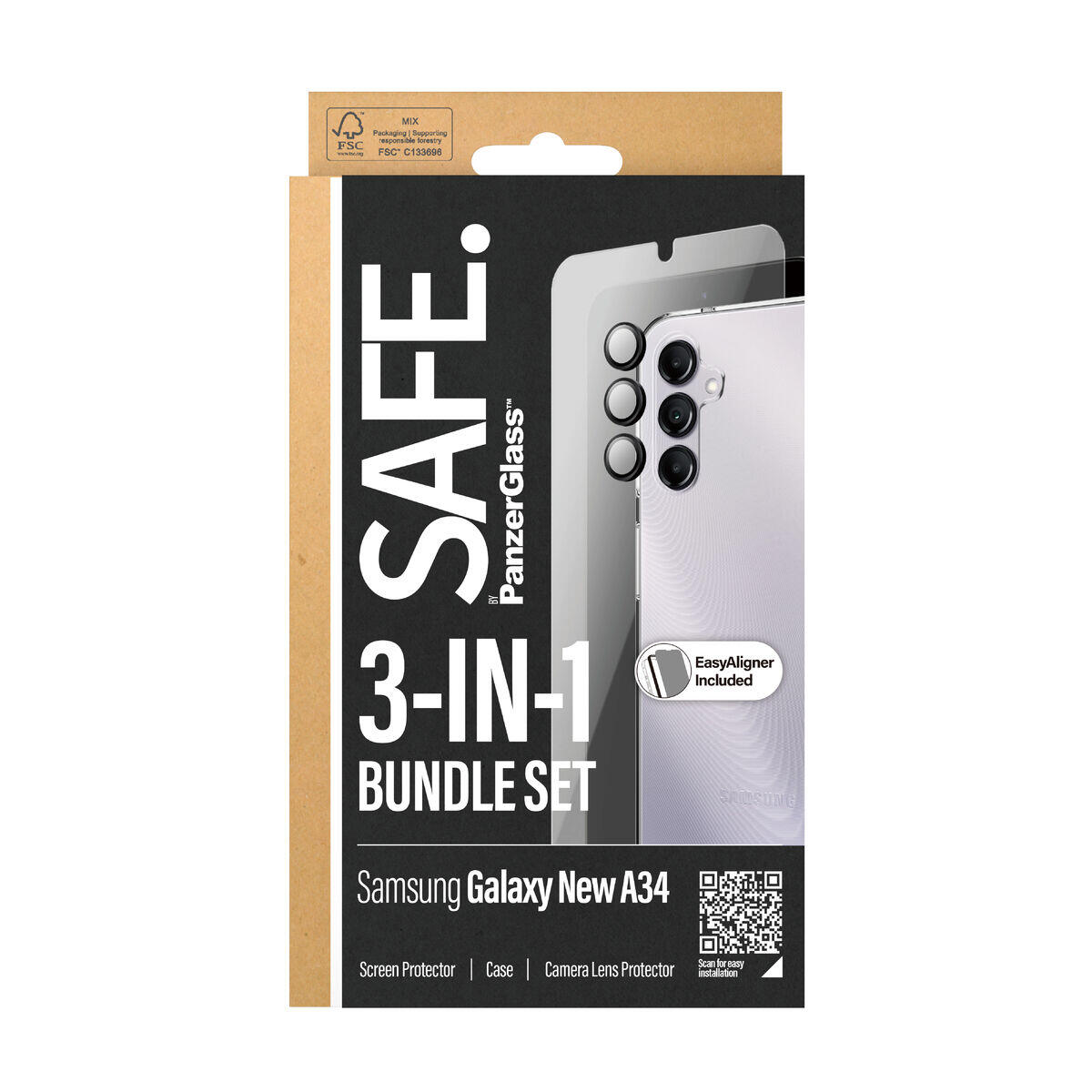 Protetor de ecrã para o telemóvel panzer glass bsafe95690 transparente