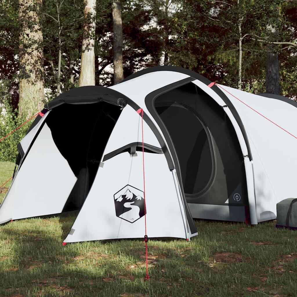 Vidaxl - Vidaxl Tente Tunnel Pour 2 Personnes - Imperméable Et Occultant Blanc - Tente - Blanc - 2 Places - Decathlon