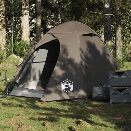 Tente dôme VidaXL 2 personnes imperméable marron