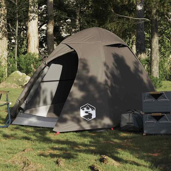 Tente dôme VidaXL 2 personnes imperméable marron