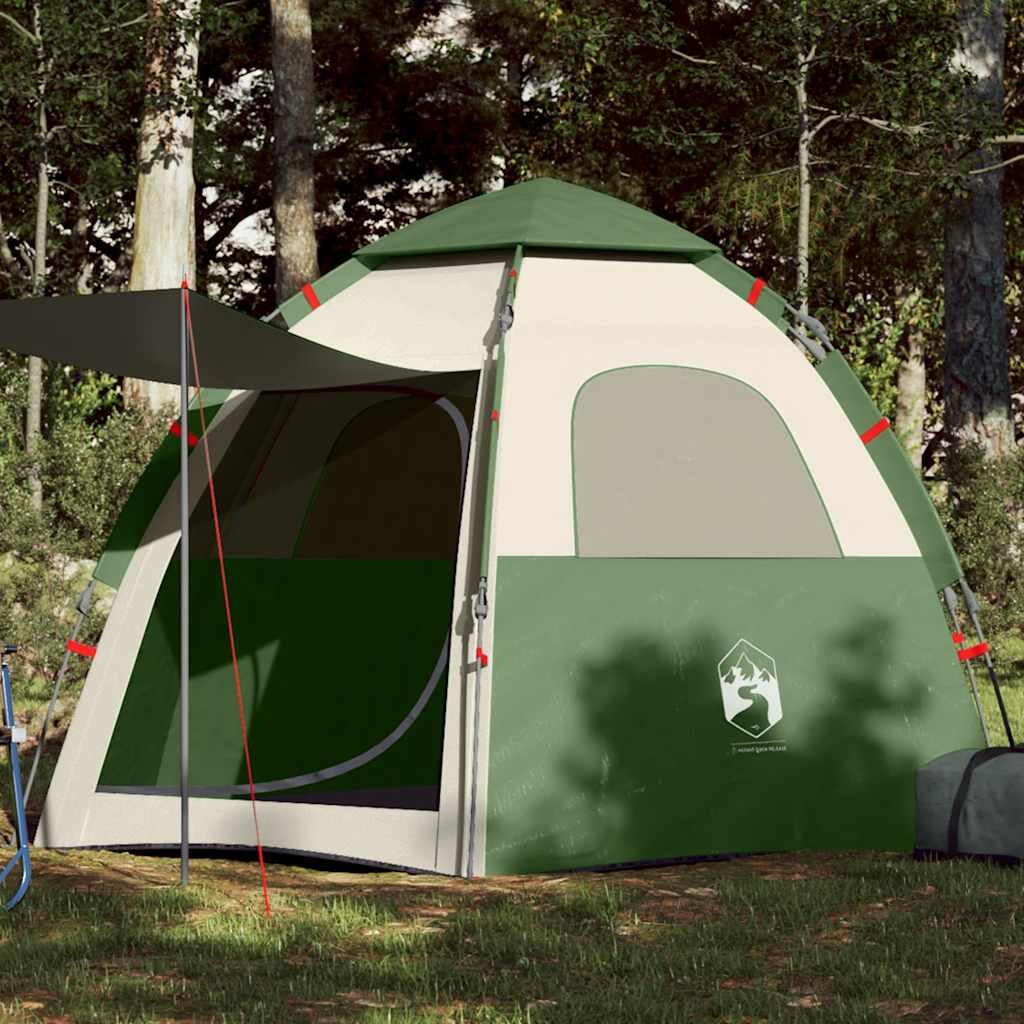 Vidaxl Camping Tent 4 Persona Rápido Green > to translate in Spanish