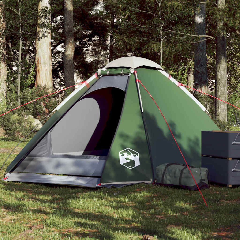 Vidaxl Koepeltent 4-Persoons Waterdicht Groen 1/4