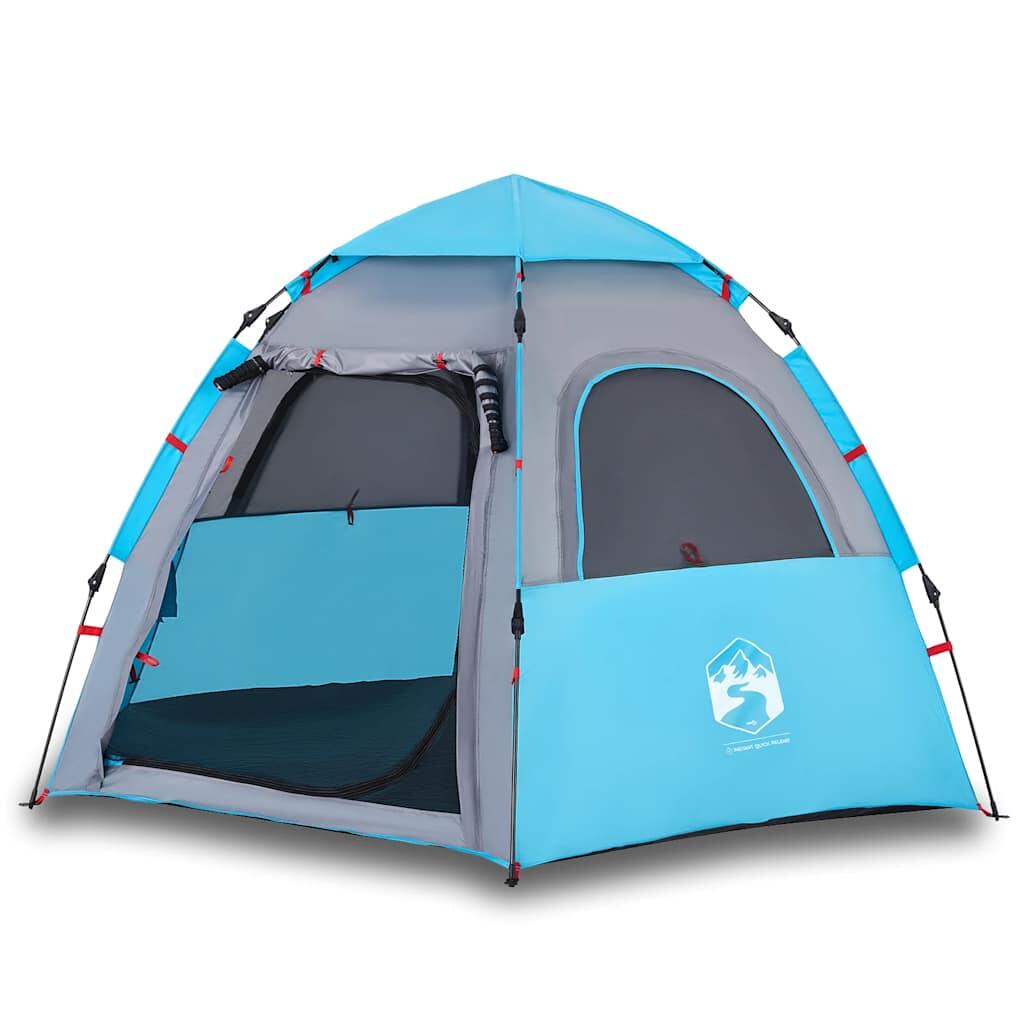 Vidaxl Tente de Camping 4 Personnes avec Système de Libération Rapide - Bleu 2/7