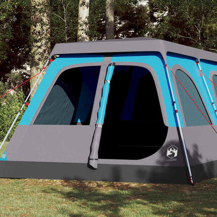 VidaXL Dome Zelt 10 Personen Schnellverschluss Blau