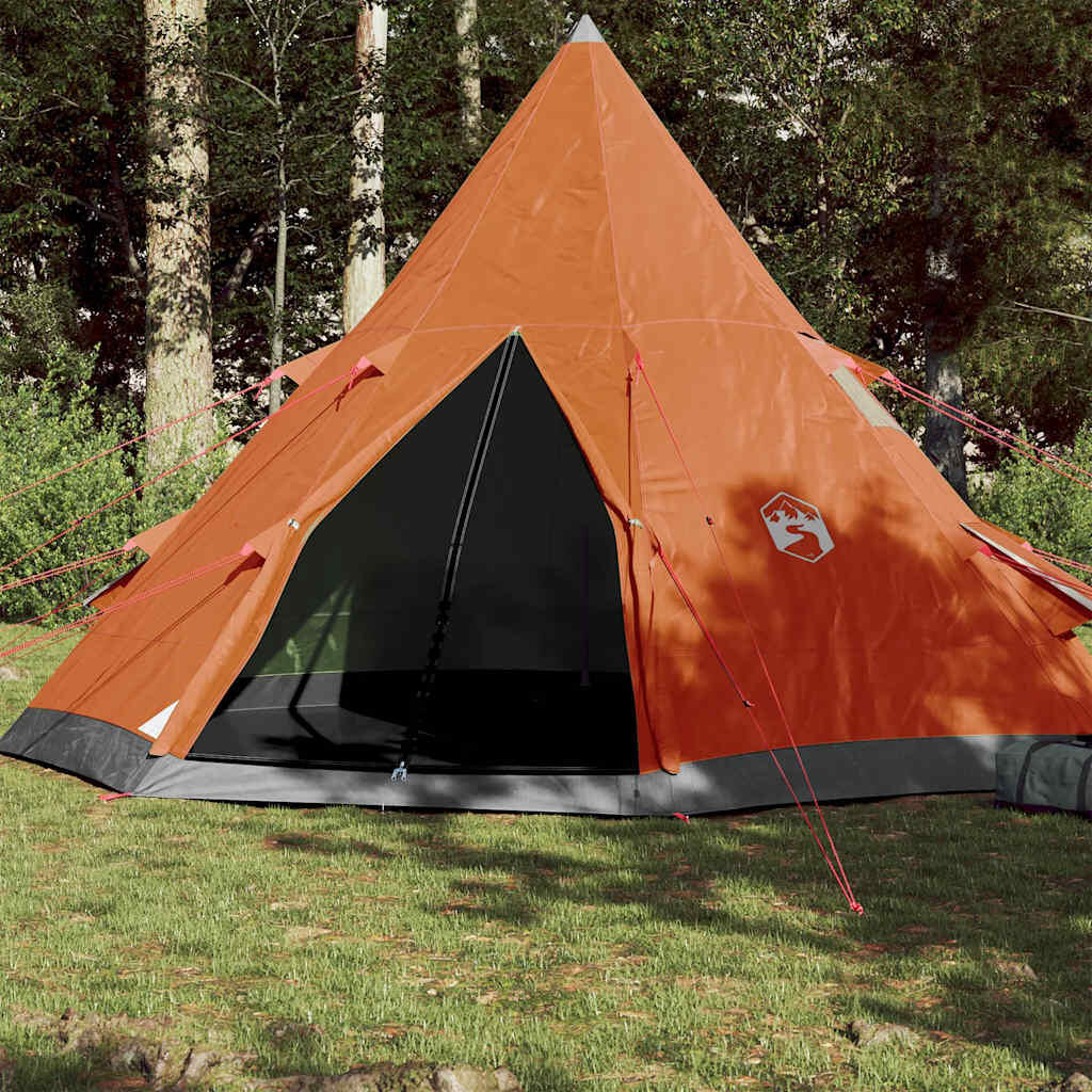 Vidaxl 4-Person Waterproof Tipi Tent in Orange