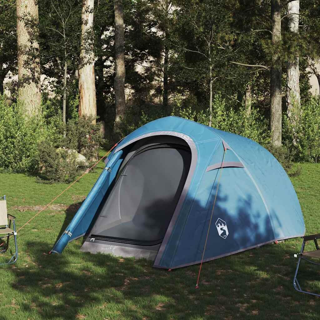Vidaxl Tente Tunnel 3 Personnes Étanche Bleue 3/7