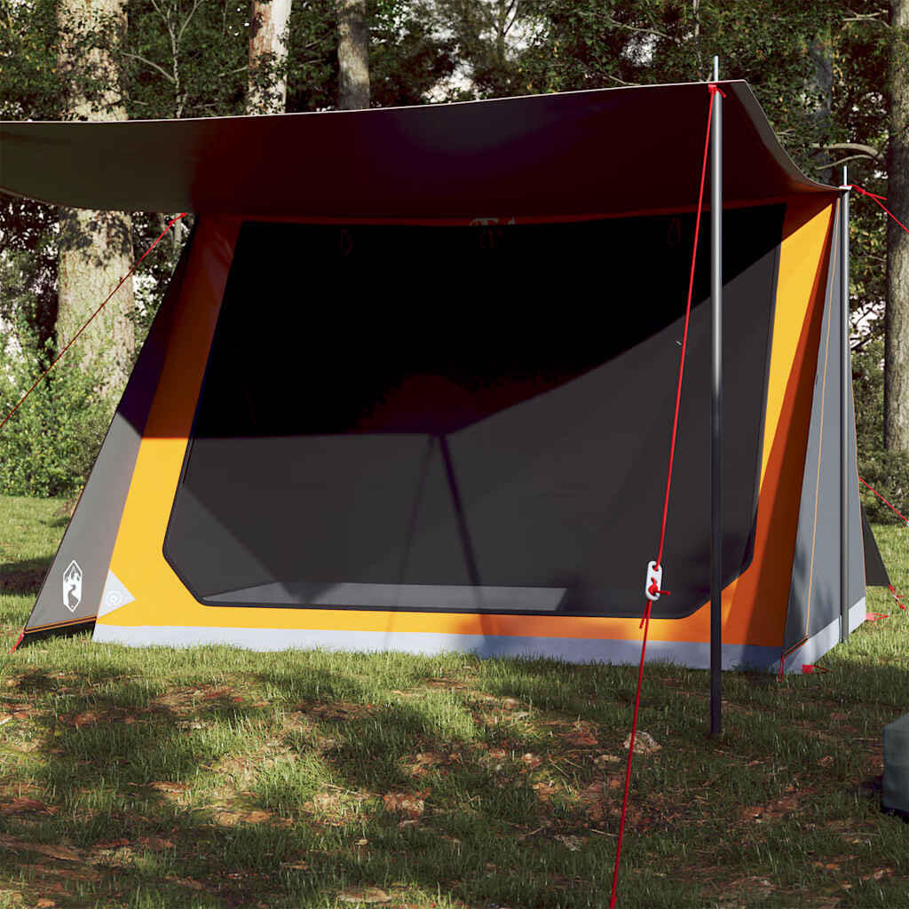 Vidaxl 2-Persoons Waterdichte Tent in Grijs en Oranje 1/4