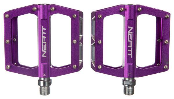 NEATT Pair of Neatt Attack V2 8 Pin Purple Flat Pedals