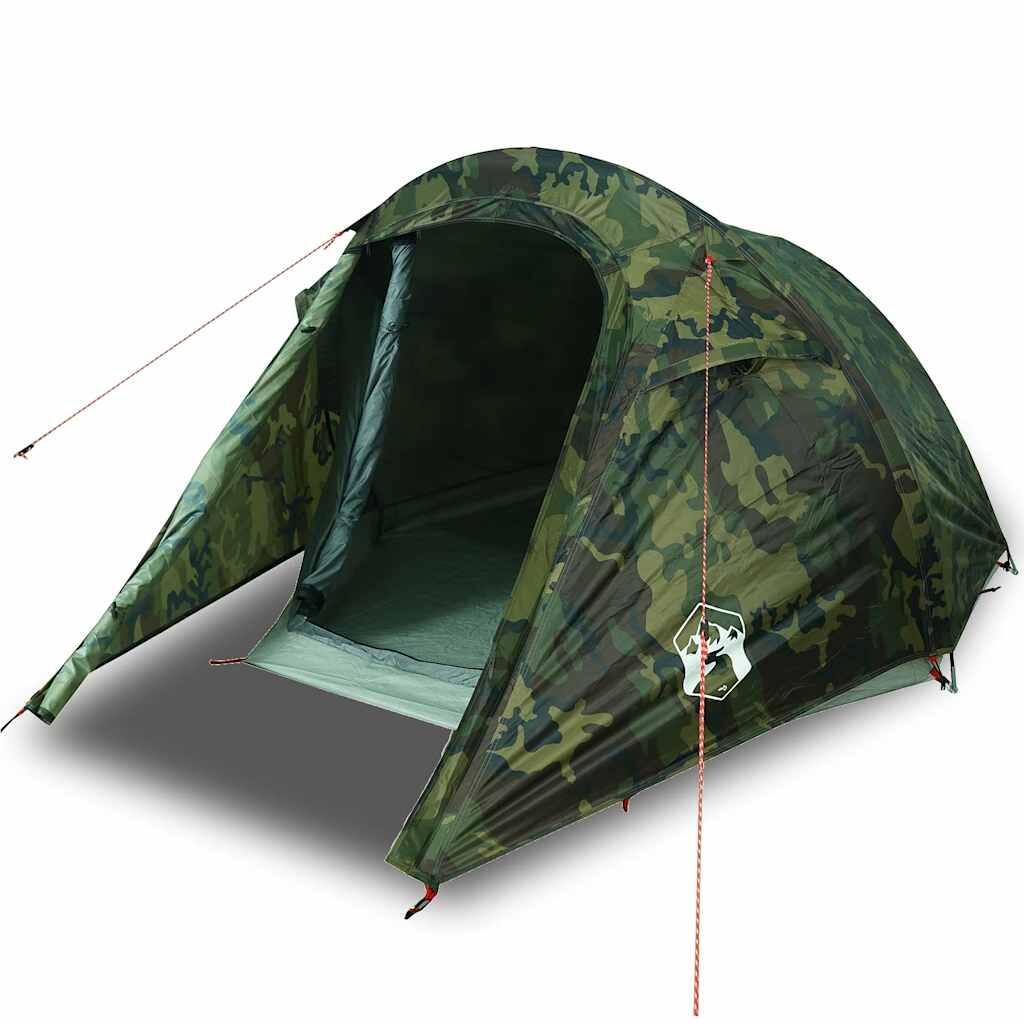 Tenda a tunnel VidaXL mimetica impermeabile per 2 persone 2/7