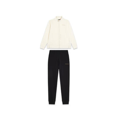 Tuta donna con zip e collo alto in jersey stretch