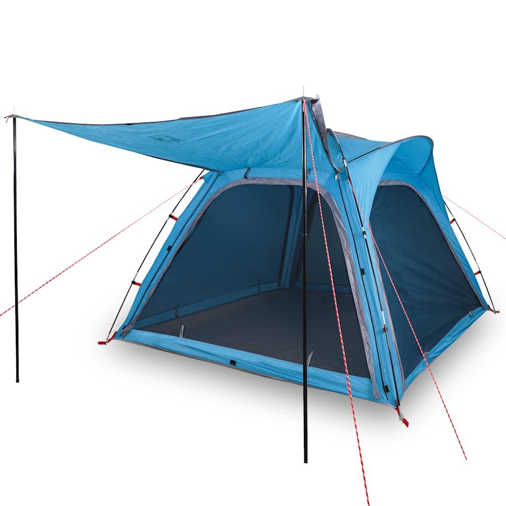 VidaXL 4-Personen Wasserdichte Zelt mit Schnellaufbau Blau 2/7