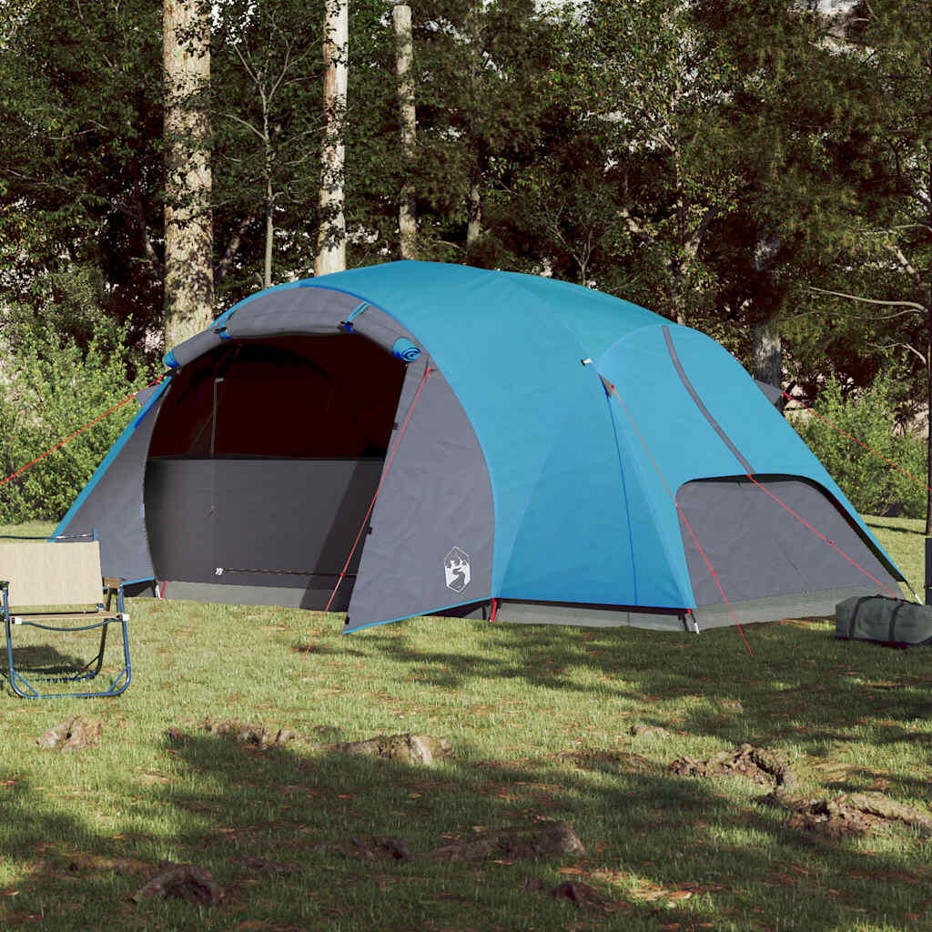 Vidaxl Tente Familiale Imperméable 8 Personnes en Bleu 3/7
