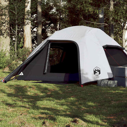 Tente dôme VidaXL 4 places avec tissu occultant blanc, imperméable