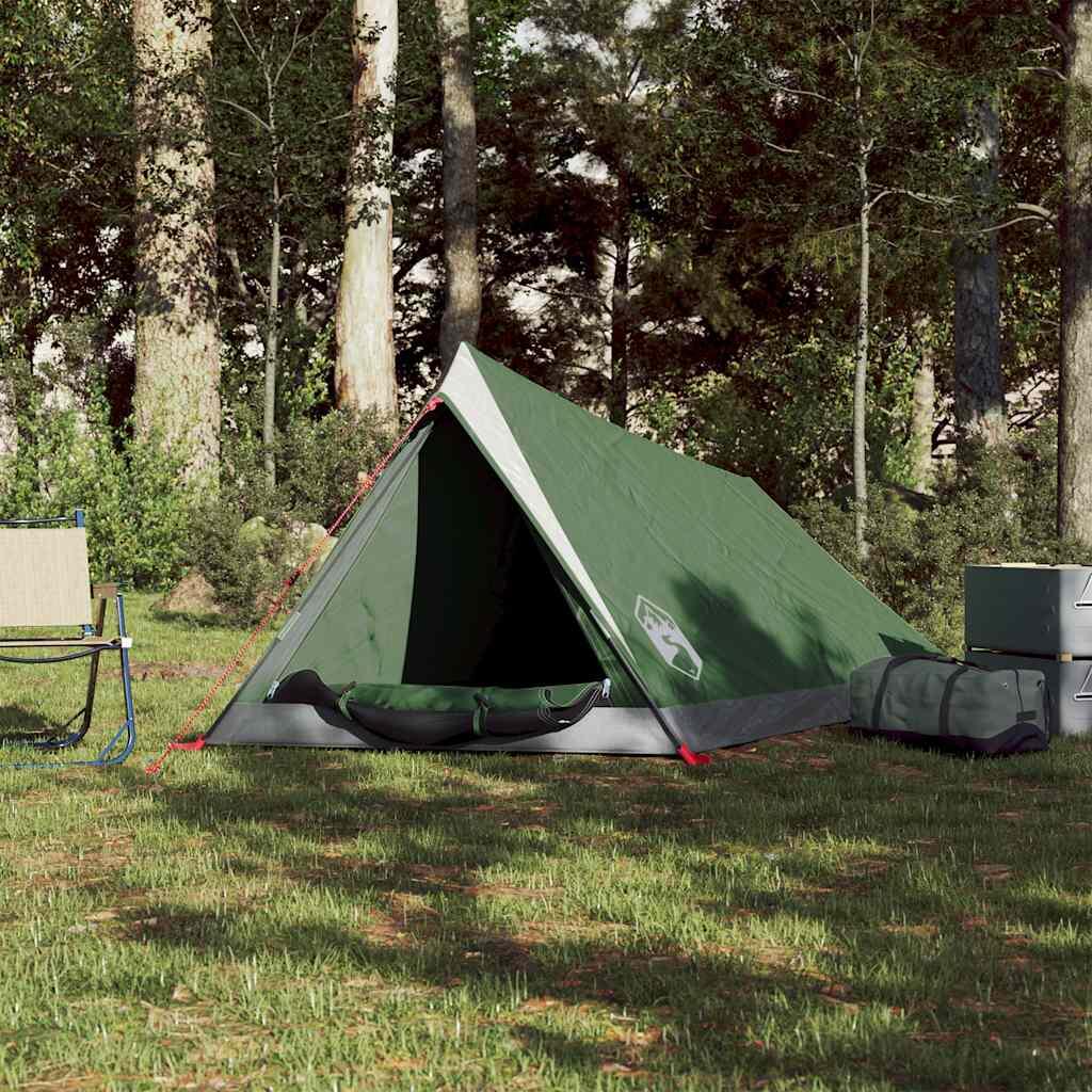 VidaXL Tente 2 personnes imperméable verte 3/7