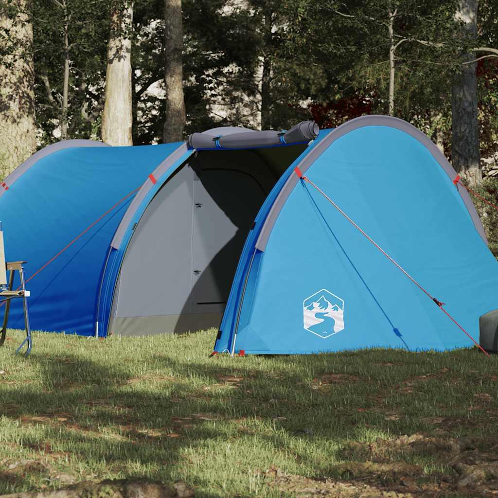 VIDAXL Tienda de túnel Vidaxl 4 personas impermeable azul