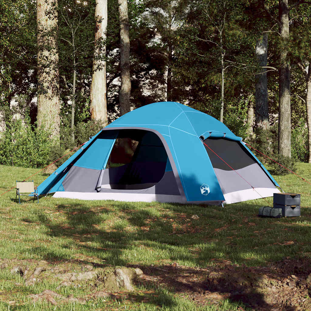 Tenda a cupola VidaXL per 6 persone, impermeabile, blu 3/7