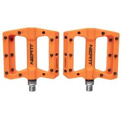 Paire de pédales plates Neatt Nylon Composite 8 picots Orange