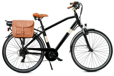 Elektrische stadsfiets monotubo classic man 28 inch, zwart
