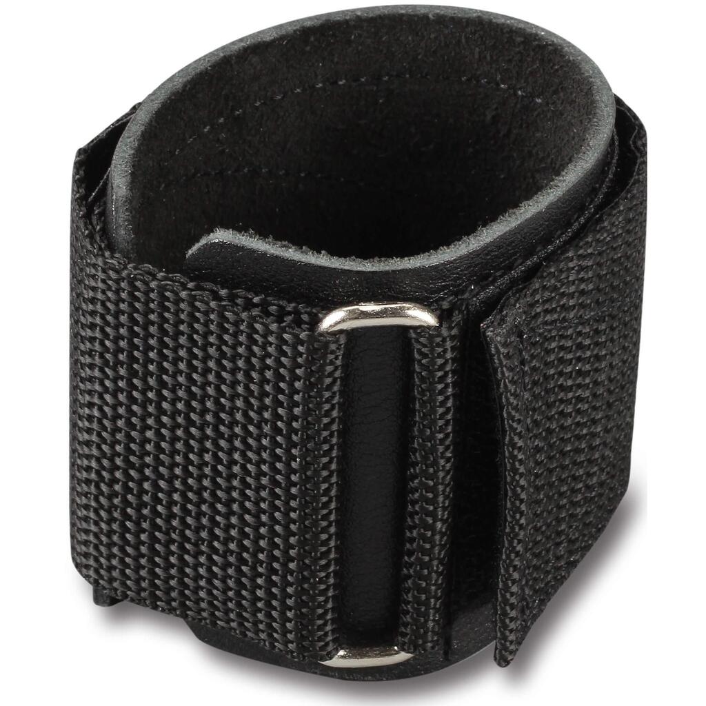 INDIGO Reinforced Leather Wrist Support with Adjustable Velcro Strap 8x6.5 cm