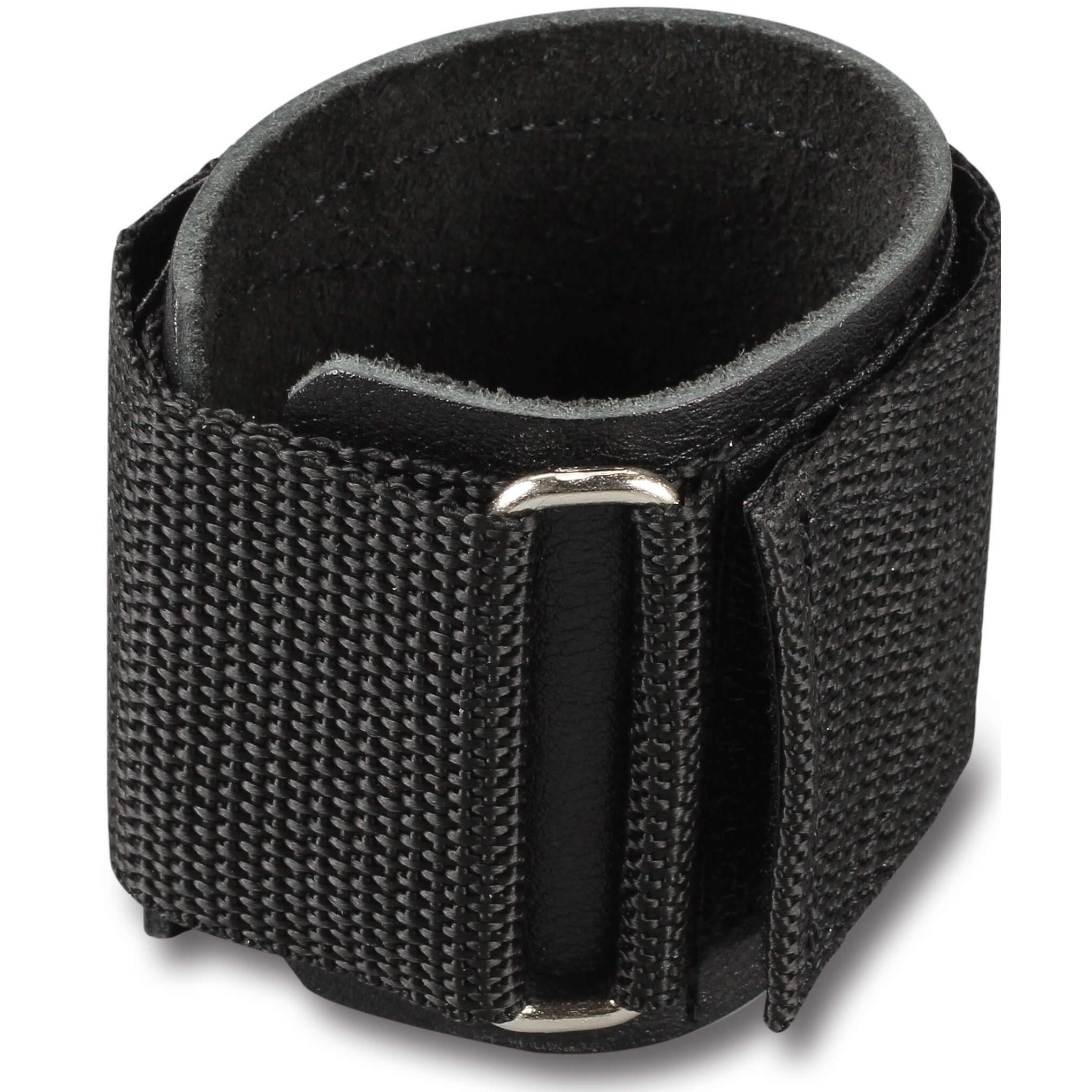 INDIGO SPORTS Kožená zápěstní ortéza s nastavitelným suchým zipem INDIGO 8 x 6,5 cm černá