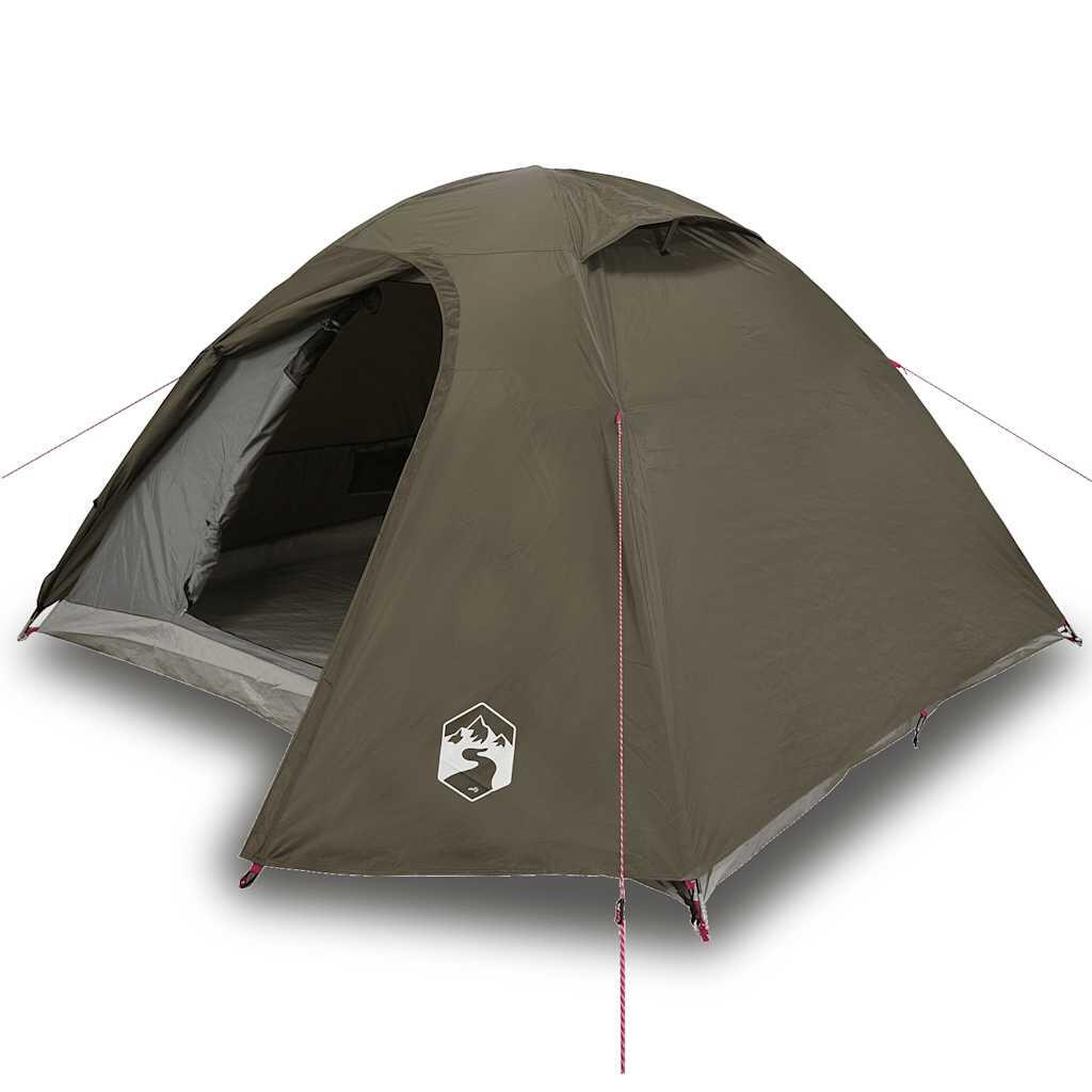 Tenda a cupola impermeabile VidaXL per 3 persone marrone 2/7