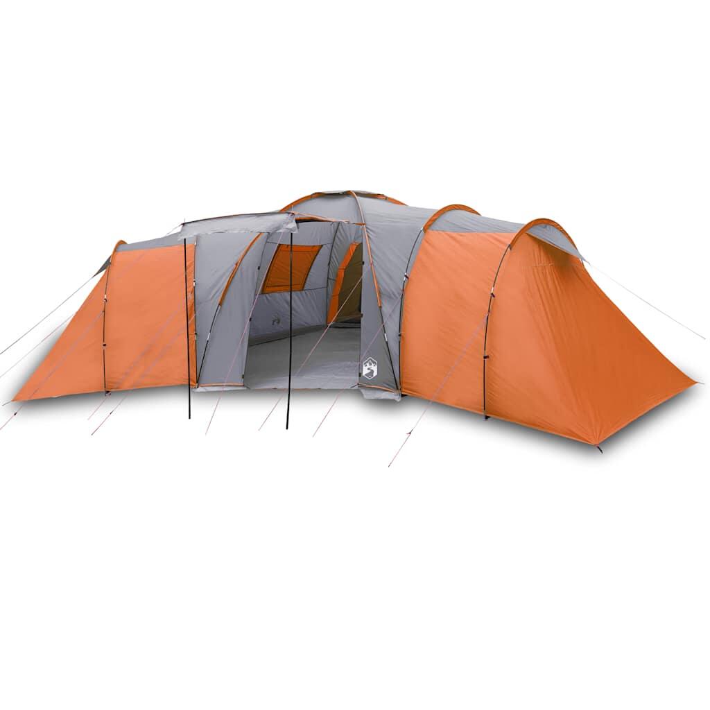 Tienda de Cúpula VidaXL para 12 Personas - Impermeable Gris y Naranja 2/7