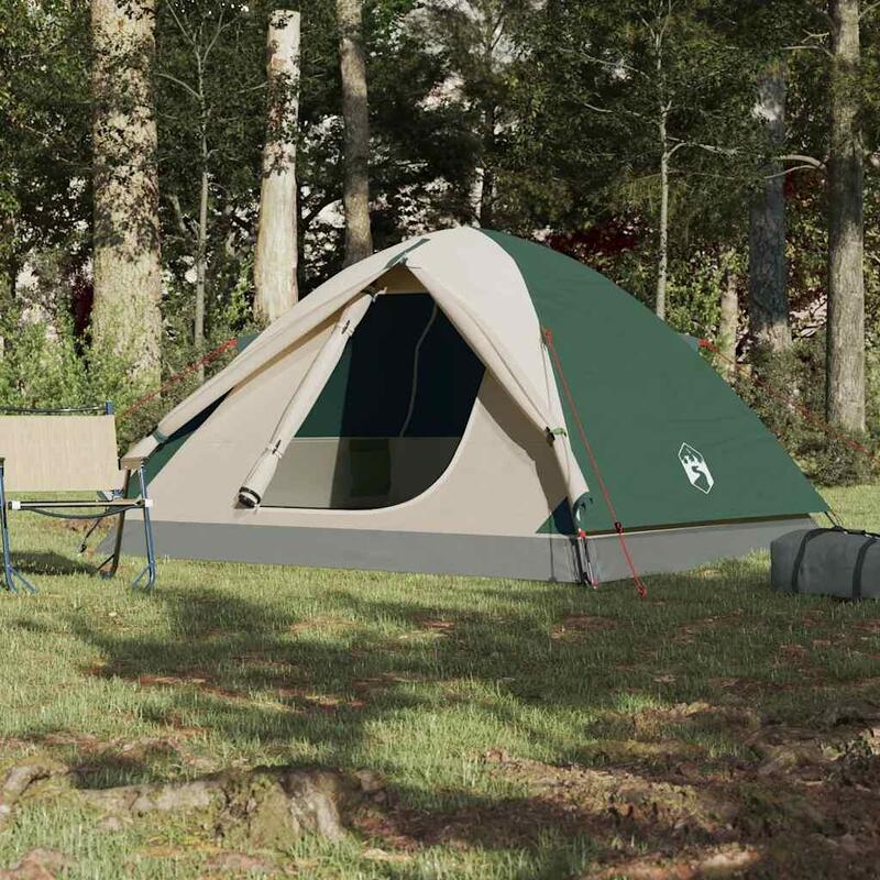 Cort vidaXL tip dom pentru 6 persoane impermeabil verde