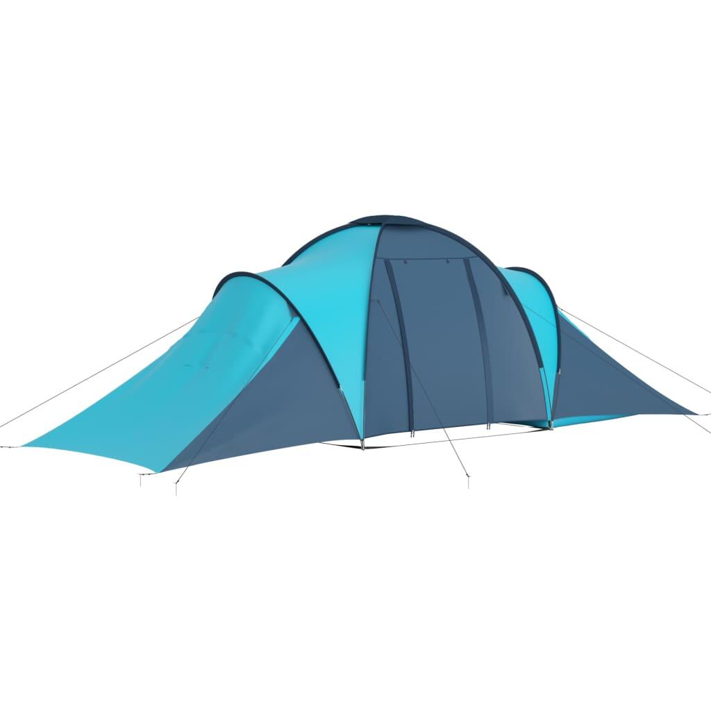 Vidaxl Tente 6 Personnes en Bleu et Bleu Clair 3/7