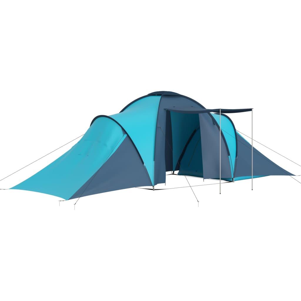 Vidaxl Tente 6 Personnes en Bleu et Bleu Clair 2/7