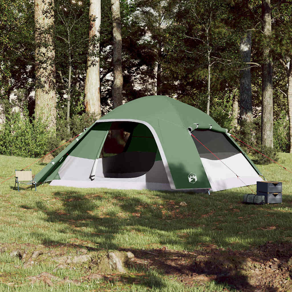 Tenda a cupola VidaXL 6 persone impermeabile verde 3/7