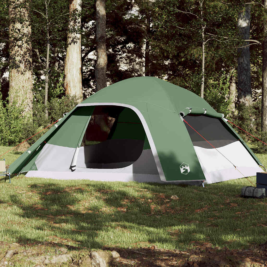 Tenda a cupola VidaXL 6 persone impermeabile verde 1/7