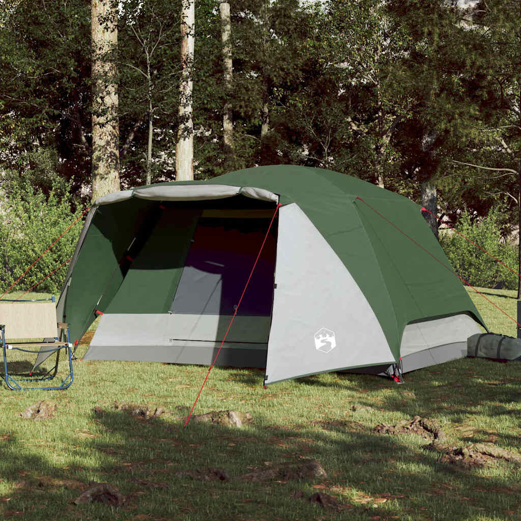 Tienda Impermeable de 4 Personas con Toldo - Verde 3/7