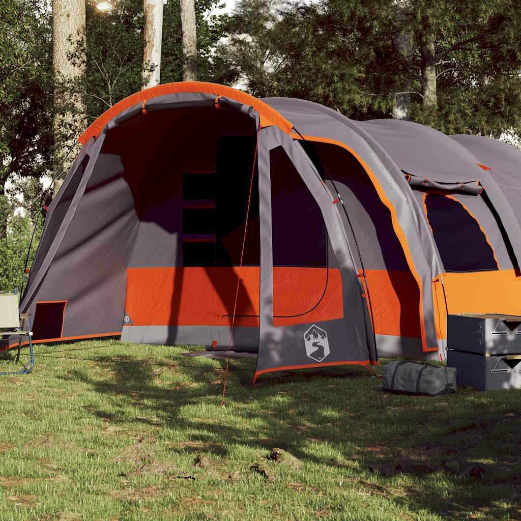 Waterproof Vidaxl Tunnel Tent for 8 People - Gray