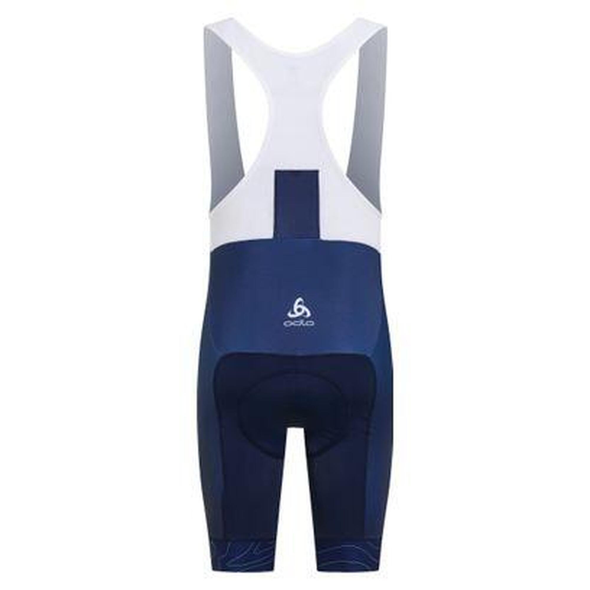 Cuissard Court à Bretelles Odlo Performance France - Bleu/Blanc