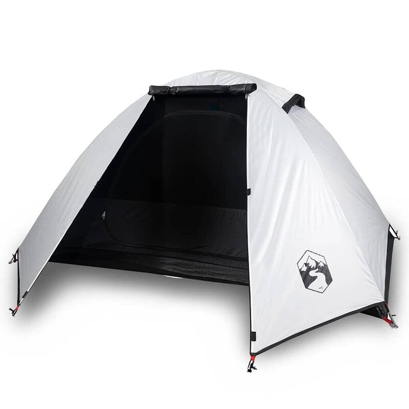 VidaXL Tente Dôme 2 Personnes - Imperméable et Tissu Occultant - Blanc