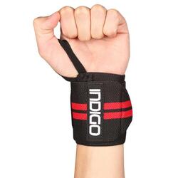 Bracelets Sportifs Gym INDIGO Droite Noir-Rouge