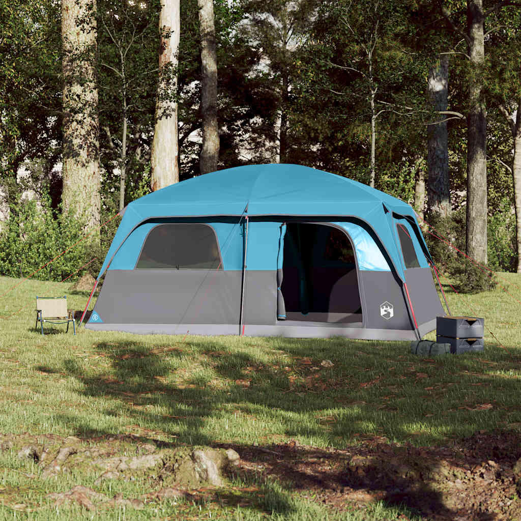Tente familiale VidaXL imperméable 10 personnes bleue 3/7