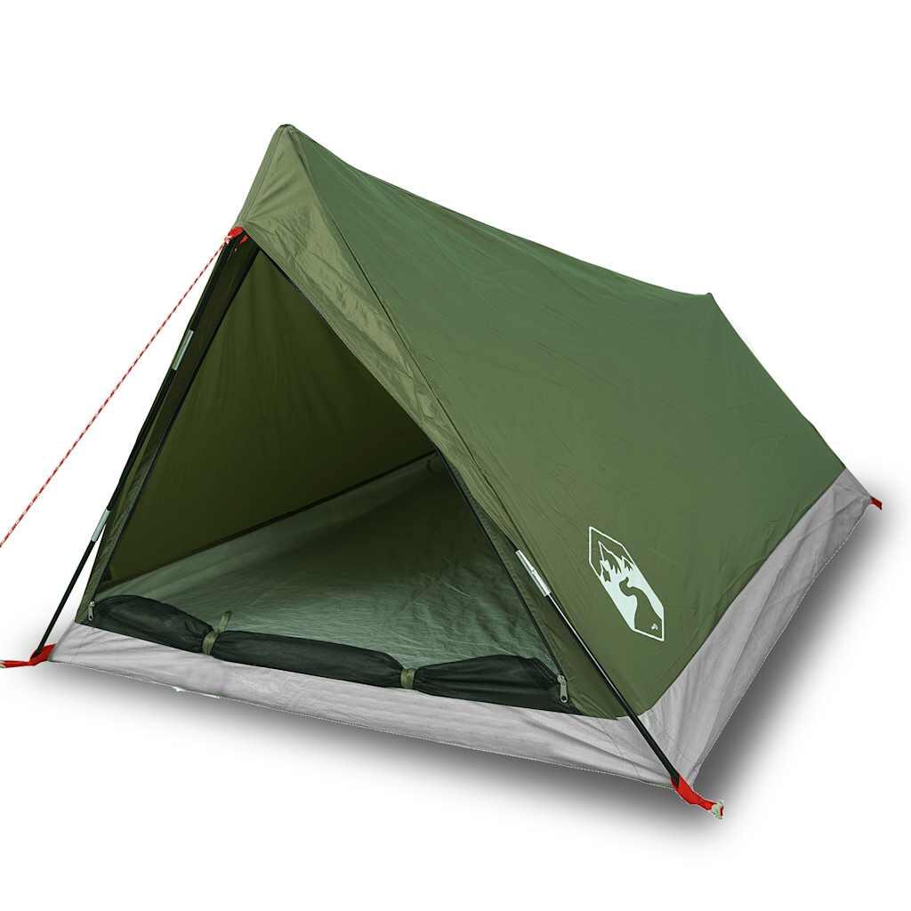 Tenda VidaXL 2 posti impermeabile verde oliva 2/7