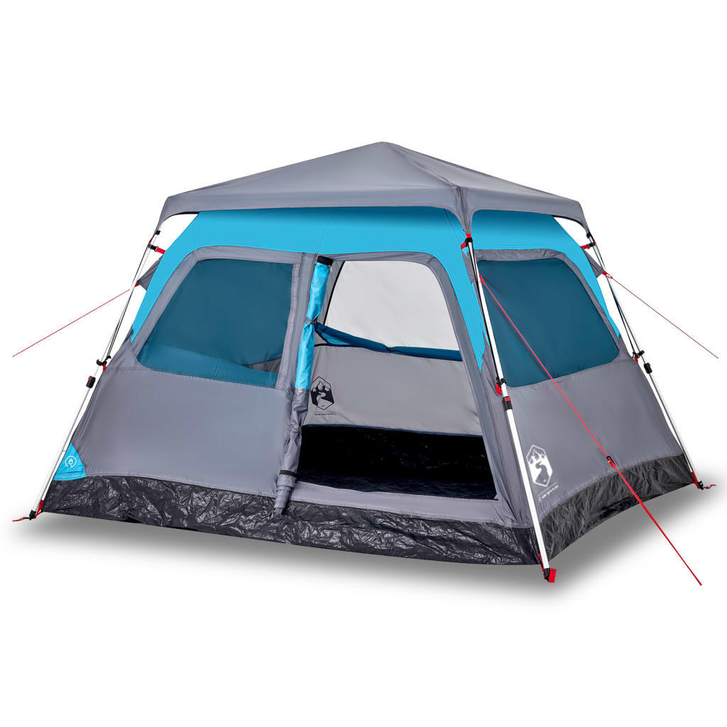 Tente dôme VidaXL 4 personnes ouverture rapide bleu 2/7
