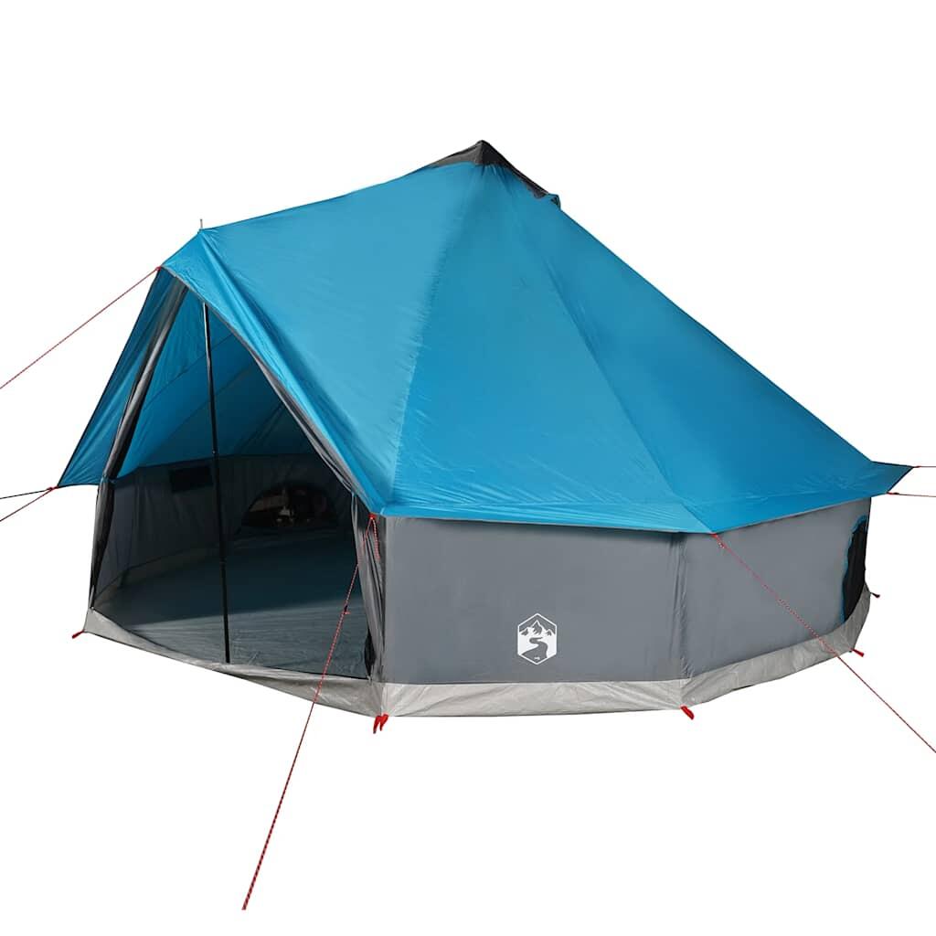 VidaXL Family Tipi Tent for 10 People Waterproof Blue 2/7