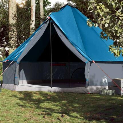 VidaXL Tipi-Familienzelt für 10 Personen, wasserdicht, blau