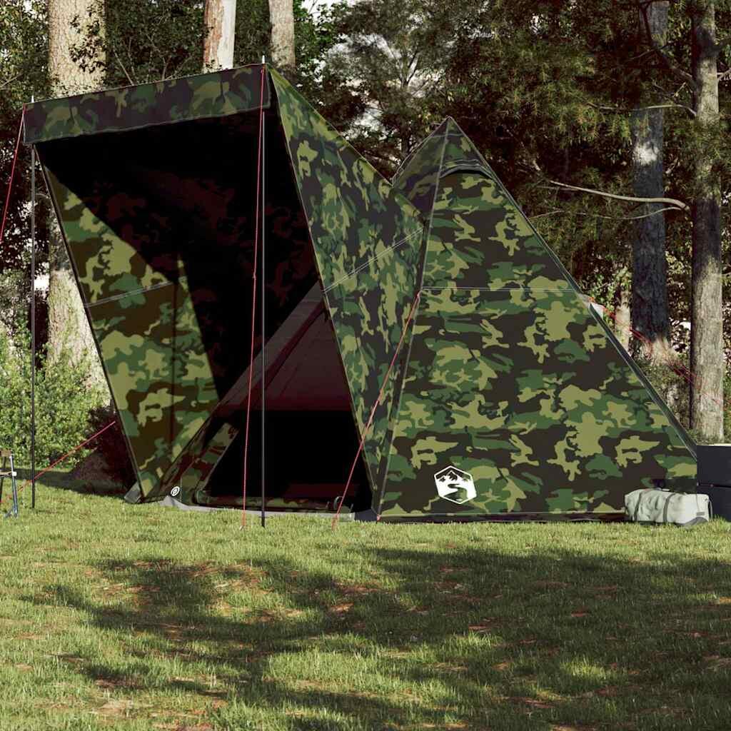 VIDAXL Vidaxl 6-Personen Camouflage Tipitent - Wasserdicht und Geräumig