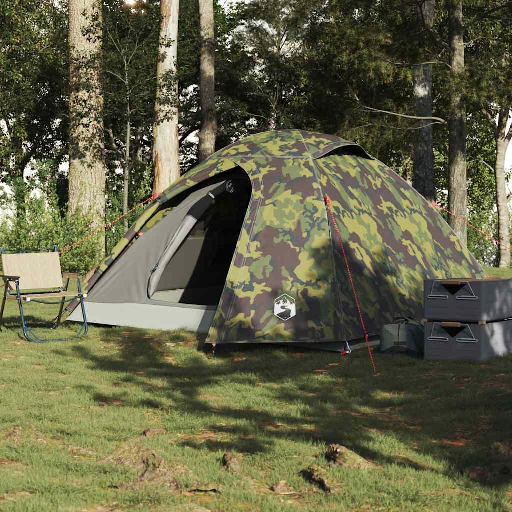 Tenda a cupola VidaXL 3 posti impermeabile camouflage 3/7